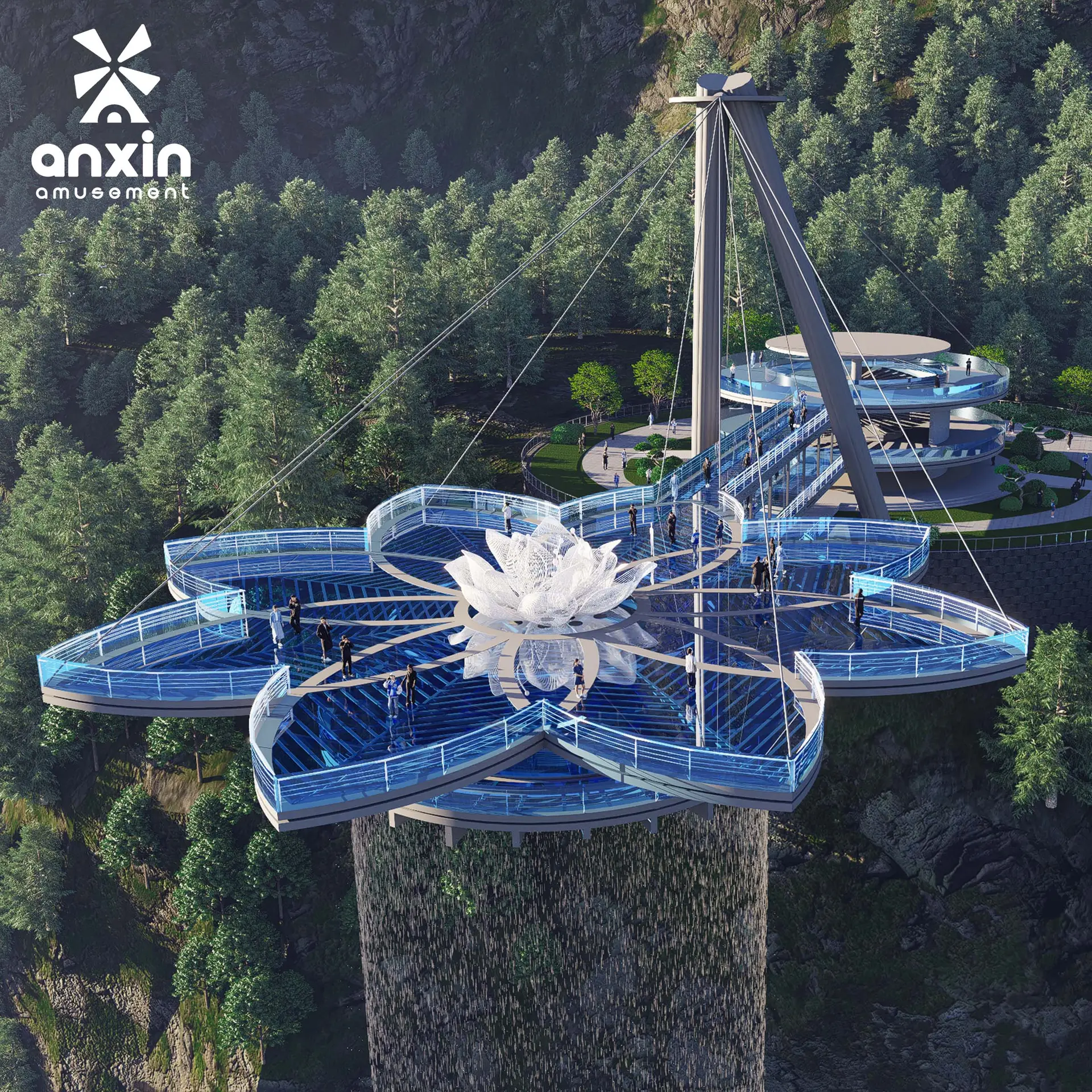 giant glass observation deck