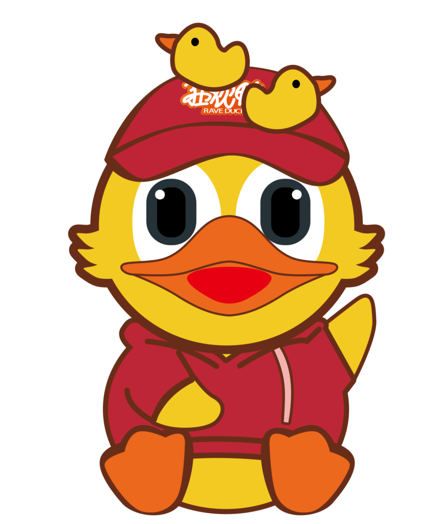 RAVE DUCK IP themed character design for amusement branding