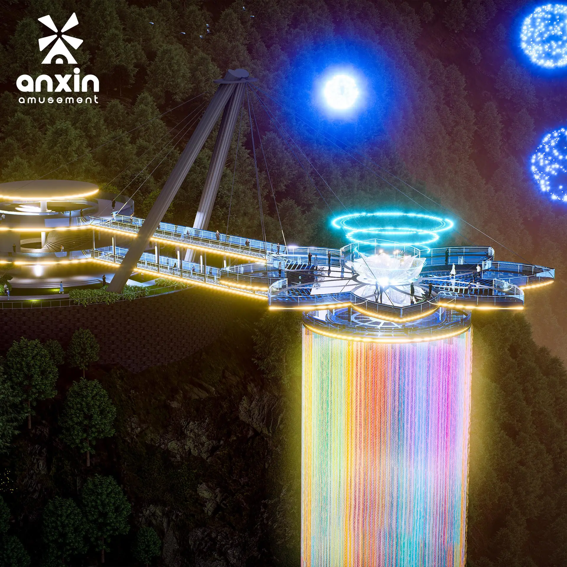Premium Glass Observation Deck & Skywalk System | Tempered Glass Floor & Frameless Railing Solutions