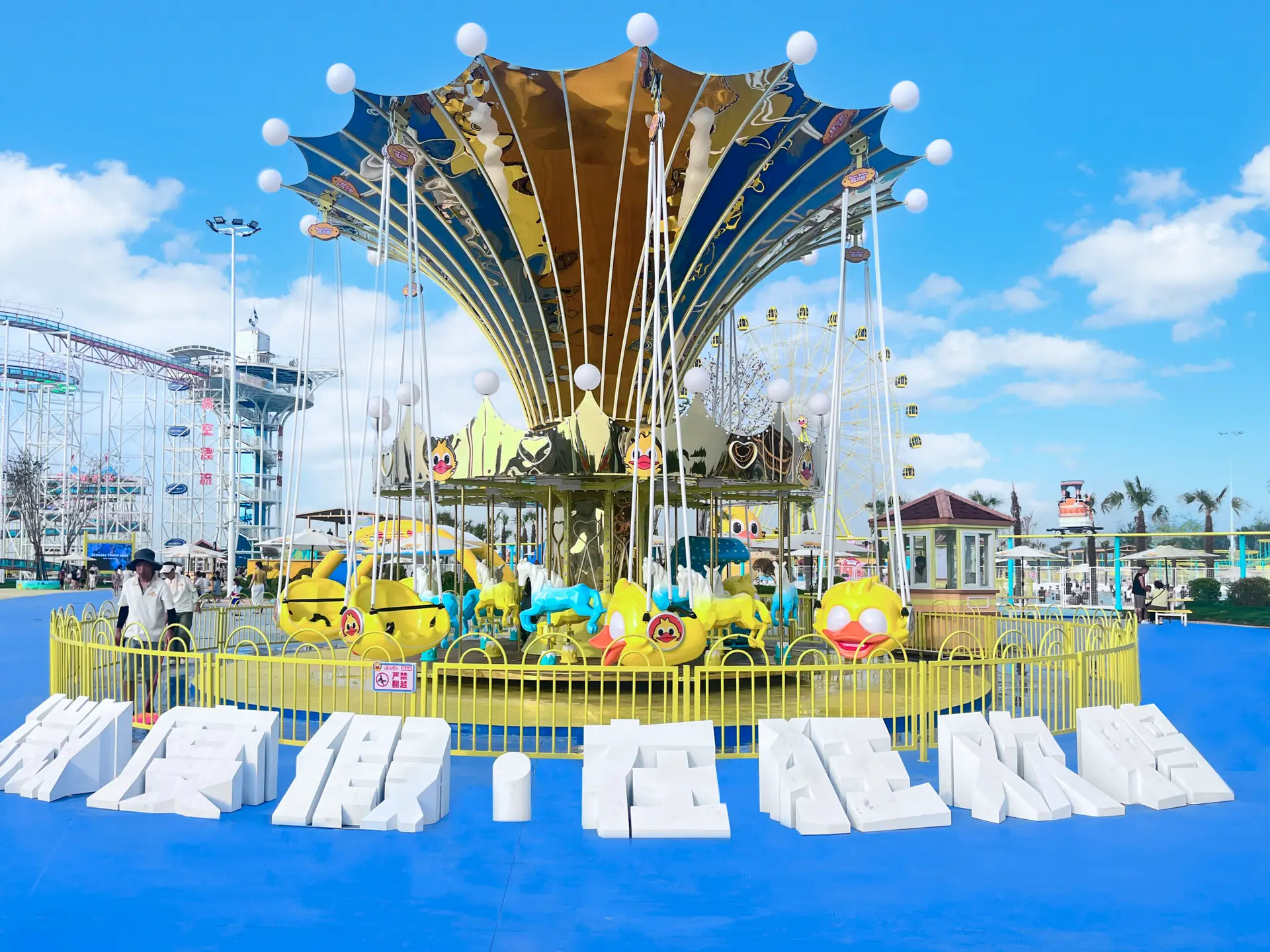 Amusement park case carousel