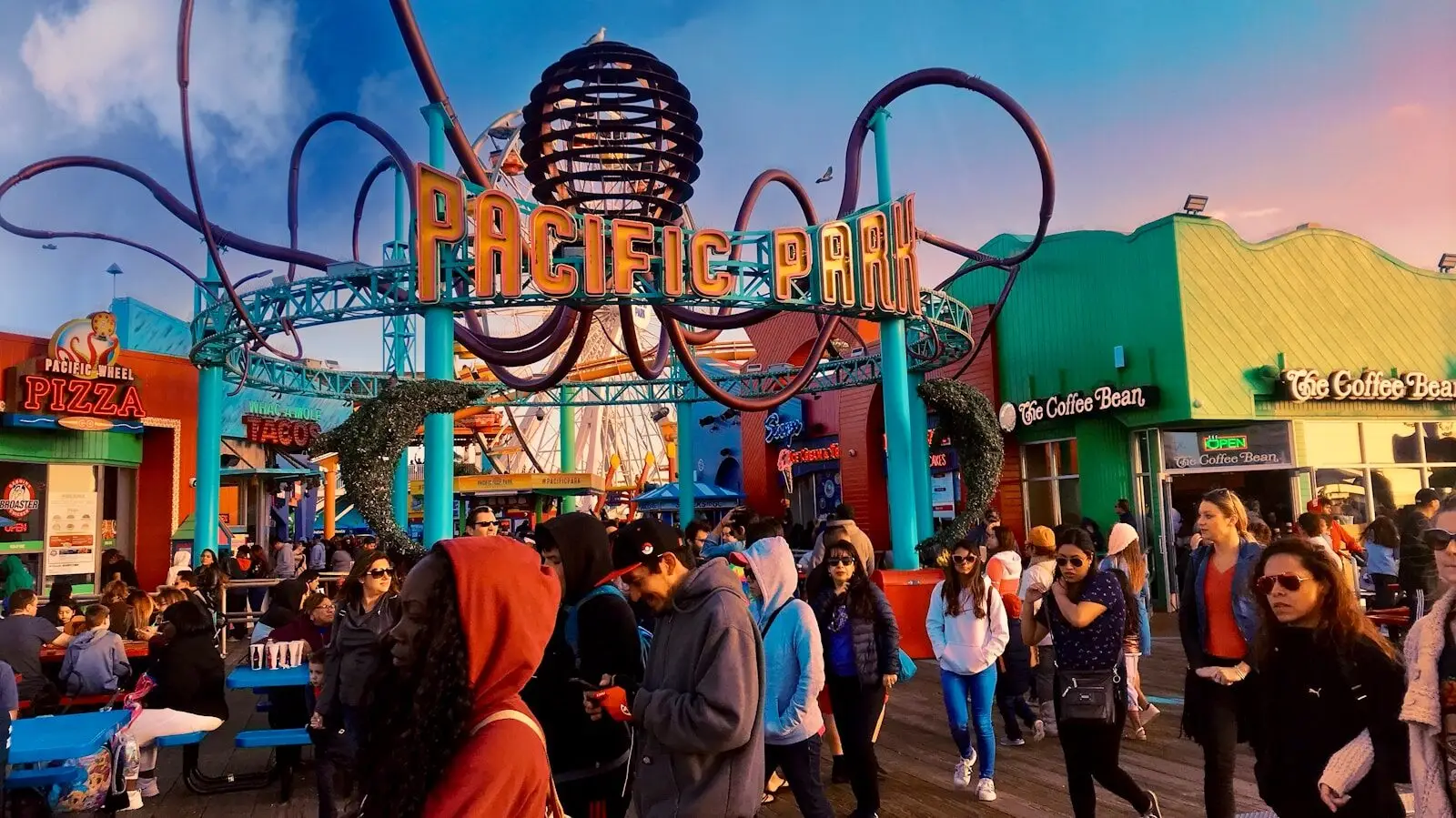 people standing near Pacific Park ark
