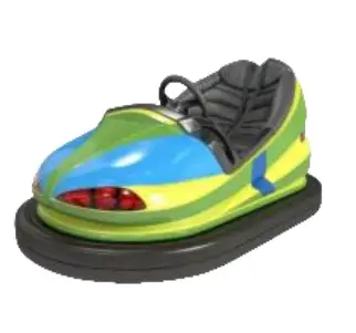 Heavy-Duty Fiberglass Bumper Car with 500W Motor & LED Lighting System