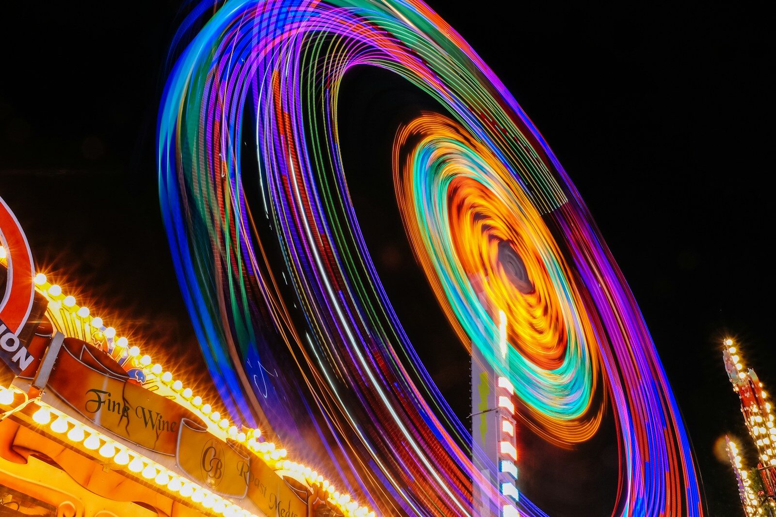time lapse photography of Ferris wheel