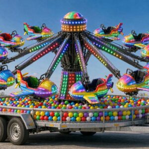 30-seat trailer-mounted ball shooting self-control plane ride