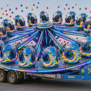 38-seat trailer-mounted dolphin ball shooting carnival ride