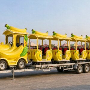 24-seat trailer-mounted banana train amusement ride